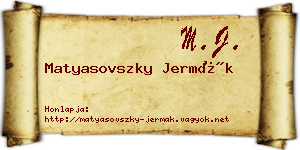 Matyasovszky Jermák névjegykártya